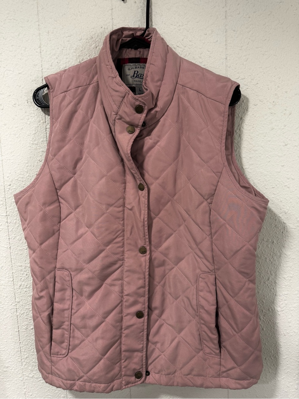 G.H. Bass & Co. Quilted Sleeveless Vest - Dusty Pink